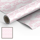 Papel De Parede Quarto Bebê Infantil Realeza Rosa Claro