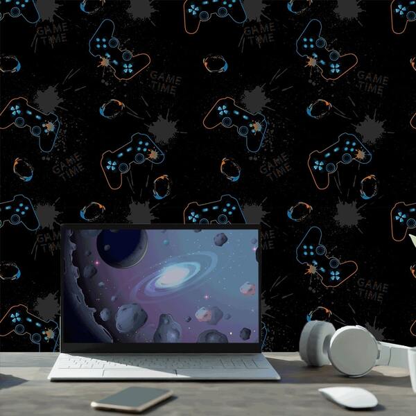 Papel De Parede Quarto Gamer Hora De Jogar 3,0m