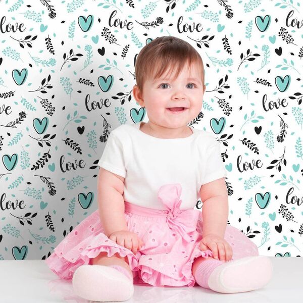 Papel De Parede Ramos Love - 0 50 X 3 00 Metros