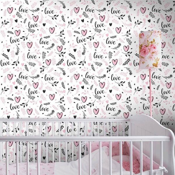 Papel De Parede Ramos Love Girl - 0 50 X 2 50 Metros