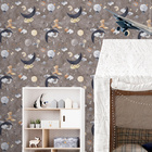 Papel De Parede Raposa Infantil Decorativo Aquarela Marrom La