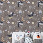 Papel De Parede Raposa Infantil Decorativo Aquarela Marrom La