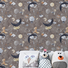 Papel De Parede Raposa Infantil Decorativo Aquarela Marrom La