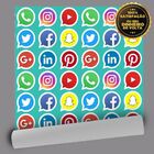 Papel De Parede Redes Sociais - 0 50 X 2 50 Metros
