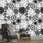 Papel De Parede Relógio E Engrenagens Para Sala/escritório