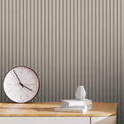 Papel De Parede Ripado Amadeirado Marrom Linho 12m