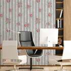 Papel De Parede Ripado Azul Florido-60x300cm