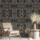 Papel De Parede Ripado Camuflado Tons De Cinza-60x300cm