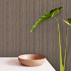 Papel De Parede Ripado Fina Madeira Rustica Marrom 15m