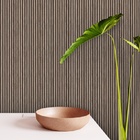 Papel De Parede Ripado Fina Madeira Rustica Marrom 18m