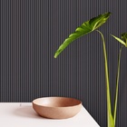 Papel De Parede Ripado Fino Amadeirado Cor Cinza Titânio 3m