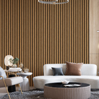 Papel De Parede Ripado Fino De Madeira Auto Quarto 12m