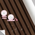 Papel De Parede Ripado Fino Estilo Madeira Cerejeira 6m