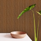 Papel De Parede Ripado Fino Estilo Madeira Eucalipto 10m