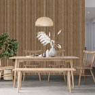 Papel De Parede Ripado Fino Tipo Madeira Carvalho 9m