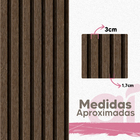 Papel De Parede Ripado Fino Tipo Madeira Peroba Escura 12m