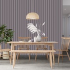 Papel De Parede Ripado Largo  Madeira Cor Violino Quarto 6m