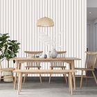 Papel De Parede Ripado Largo Amadeirada Branco Claro 18m