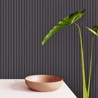 Papel De Parede Ripado Largo Amadeirada Cinza Titânio 3m