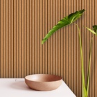 Papel De Parede Ripado Largo De Madeira Autocolante  12m