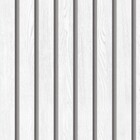 Papel De Parede Ripado Largo Textura Madeira Branca 18m