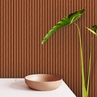 Papel De Parede Ripado Largo Tipo De Madeira Cedro Rosa 10m