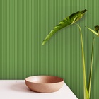 Papel De Parede Ripado Liso Amadeirado Cor Verde Claro 12m