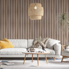 Papel De Parede Ripado Madeira Clara-60x300cm