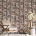 Papel De Parede Ripado Madeira Floral 03-60x300cm