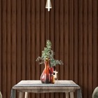 Papel De Parede Ripado Madeira Marrom Misto 10 Metros