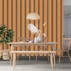 Papel De Parede Ripado Madeira Tipo Ripado Autocolante 6m