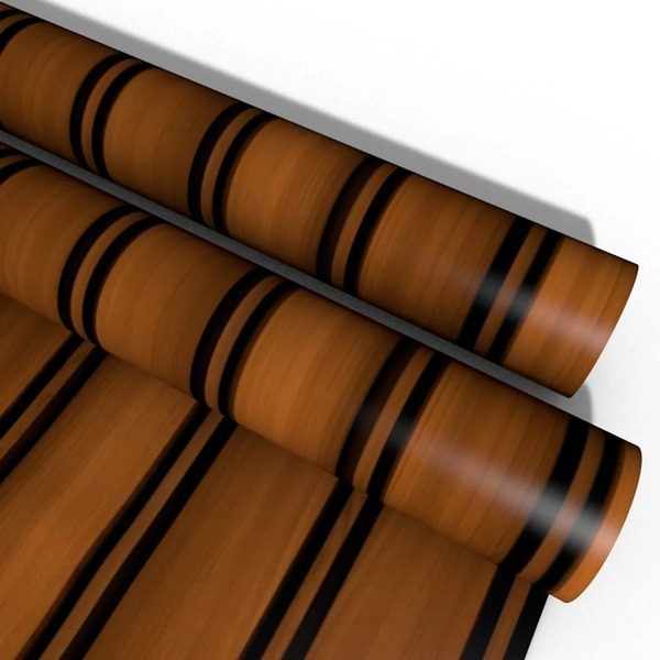 Papel De Parede Ripado Madeira Tunísia 10 Metros