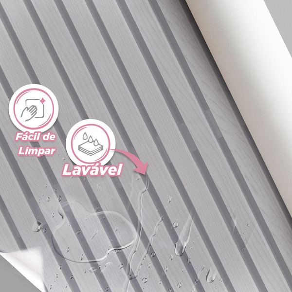 Papel De Parede Ripas De Madeira Branca Vinilico Sala 15m