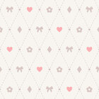 Papel De Parede Romântico Mod 028 Corações E Laços 60x300cm