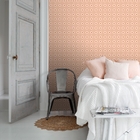 Papel De Parede Rosa Estampado Ladrilho Geométrico Quarto 4m²