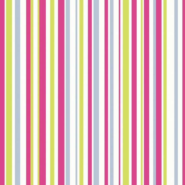 Papel De Parede Rosa Importado Listrado Quarto Meninas 4m²