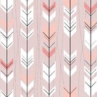 Papel De Parede Rosa Setas Decoração Escandinava 57x270cm