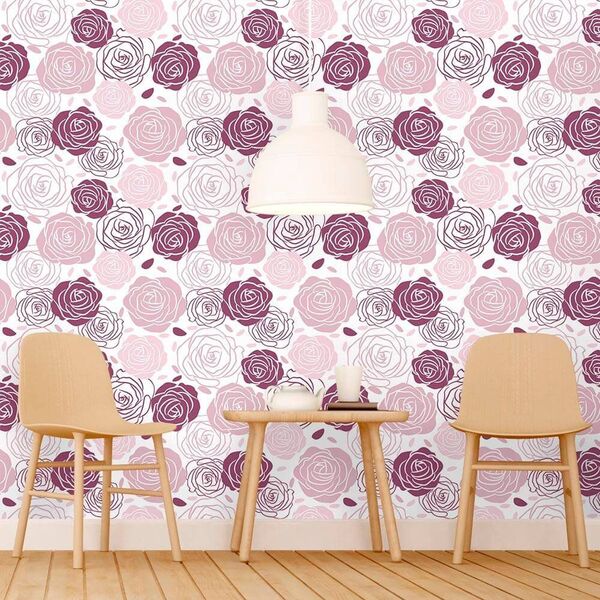 Papel De Parede Rosas Arlinda - 0 50 X 3 00 Metros