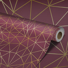 Papel De Parede Sala Formas Geométricas Terracota Gold 15m