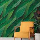 Papel De Parede Selva Ton De Verde 3d Efeito Ondulado 10m