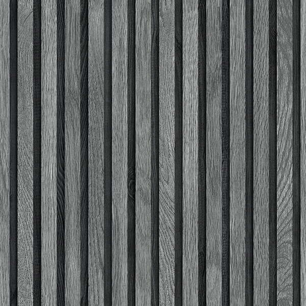 Papel De Parede Seven Madeira Painel  Ripado Preto Com Cinza