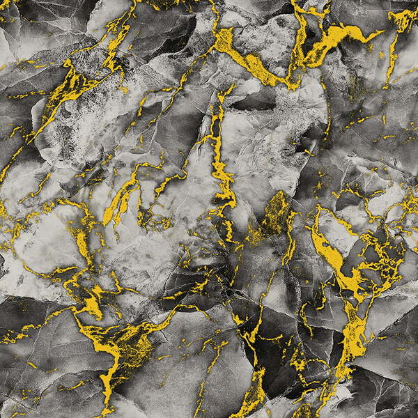 Papel De Parede Seven Marmorizado Dourado E Preto