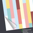Papel De Parede Tábuas Coloridas - 0 50 X 3 00 Metros