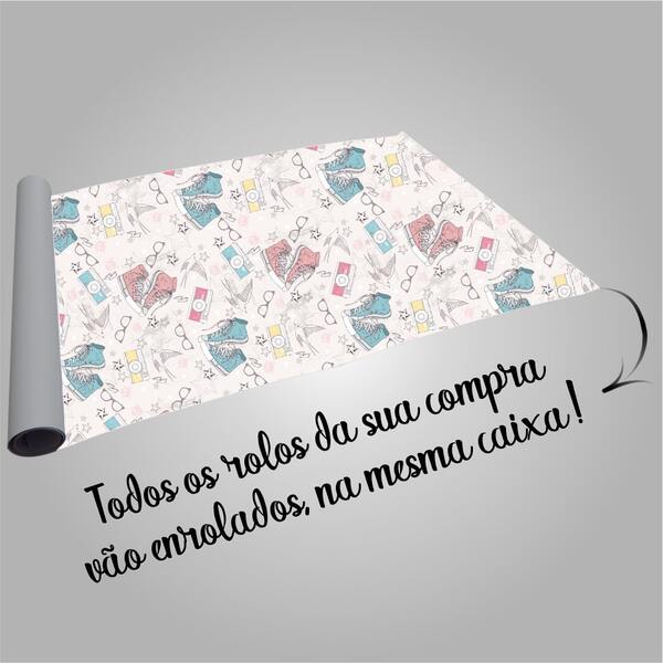 Papel De Parede Teen All Star 34 Tamanho:1,30x0,60