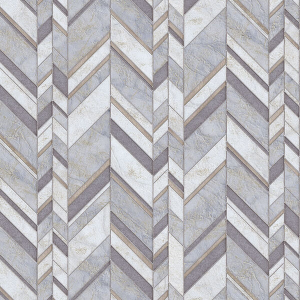 Papel De Parede Terra Gracia Herringbone Marbe (marbe Blue) 8