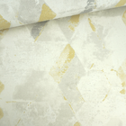 Papel De Parede Texturizado Cinza Geométrico Dourado Quarto 4