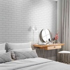 Papel De Parede Tijolinho Branco 3d Autoadesivo Vinílico 1mx4