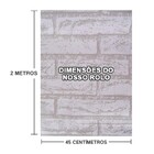 Papel De Parede Tijolinho Pedra Branca Autoadesivo Fosco Vini