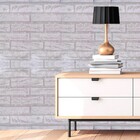 Papel De Parede Tijolinho Pedra Branca Autoadesivo Fosco Vini