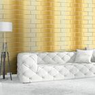Papel De Parede Tijolo Metálico Gold - 0 50 X 3 00 Metros
